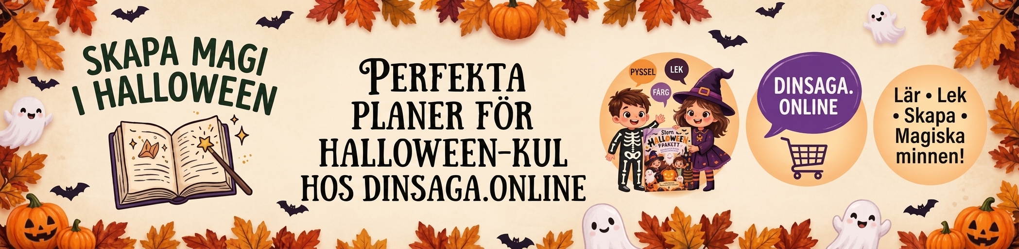 Halloweenpyssel och aktiviteter för barn från DIN SAGA