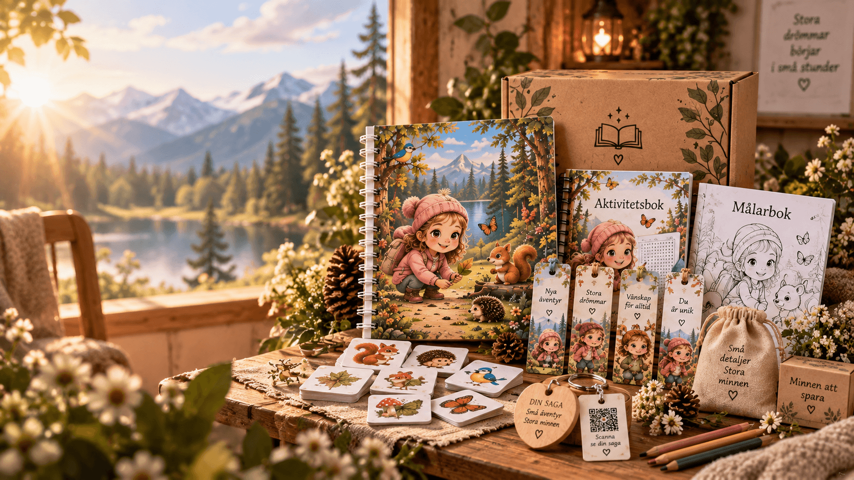 DIN SAGA - den kompletta presentupplevelsen med böcker, minneskort och presentförpackning